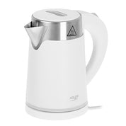 Adler - Kompakter Edelstahl Wasserkocher 0,6 L - Elektrischer Mini Reisewasserkocher Weiß - Kabellos und Schnellkochend - Ideal für Camping und Unterwegs - Intelligenter Kettle für ältere Menschen