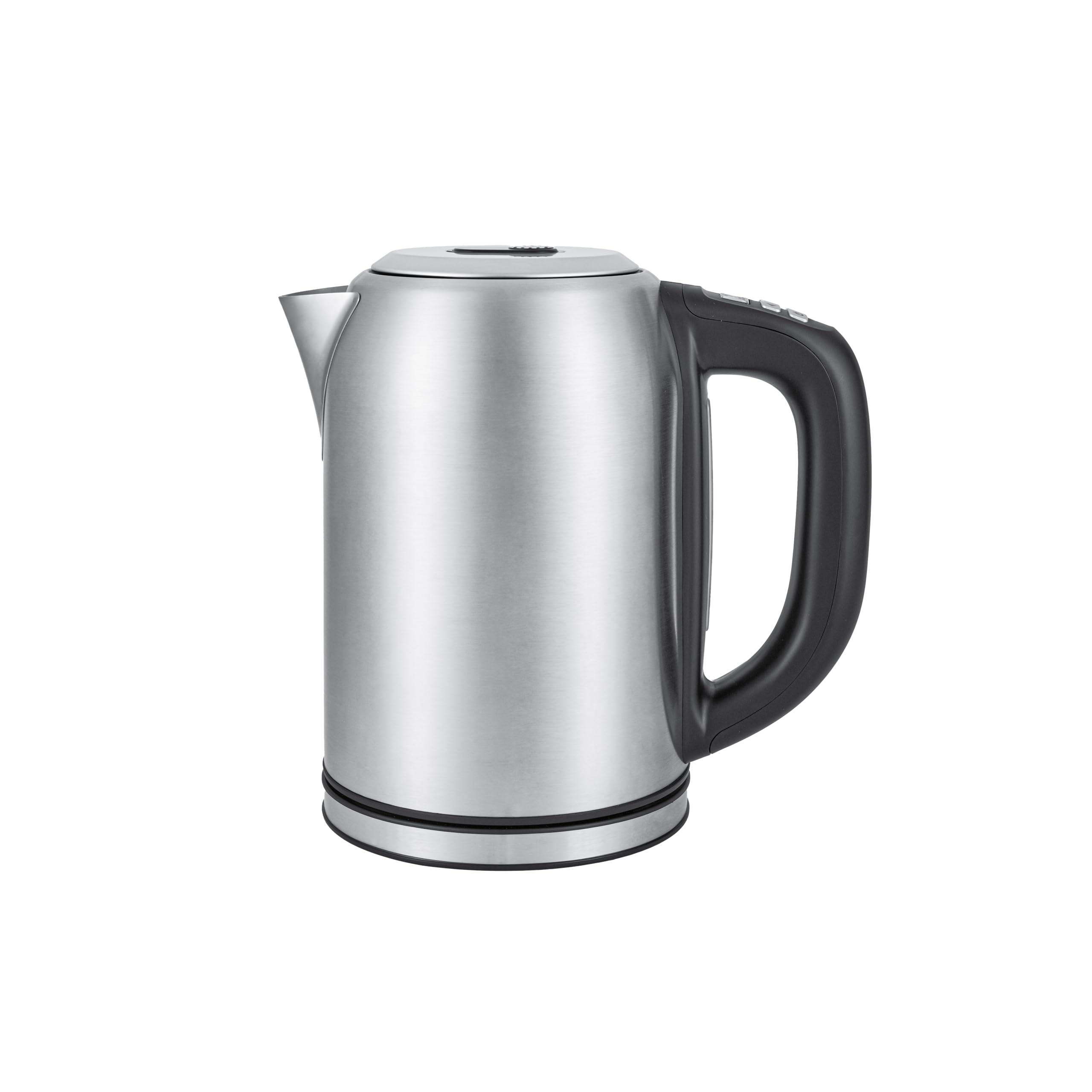Amazon Basics Edelstahlwasserkocher mit Digitalanzeige, Strix-Controller, Warmhaltefunktion, Temperaturregelung, 1,7 l (EU-Stecker), Silber