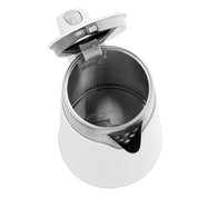 Adler - Kompakter Edelstahl Wasserkocher 0,6 L - Elektrischer Mini Reisewasserkocher Weiß - Kabellos und Schnellkochend - Ideal für Camping und Unterwegs - Intelligenter Kettle für ältere Menschen