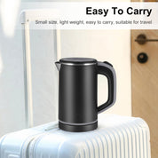 Towwoo 800ML Reisewasserkocher Klein, 600W 5 Minuten Schnelles Kochen Mini Edelstahl Wasserkocher, Überhitzungsschutz Leise Reise Mini Wasserkocher Elektrischer Kettle für Tee Kaffee Babymilch