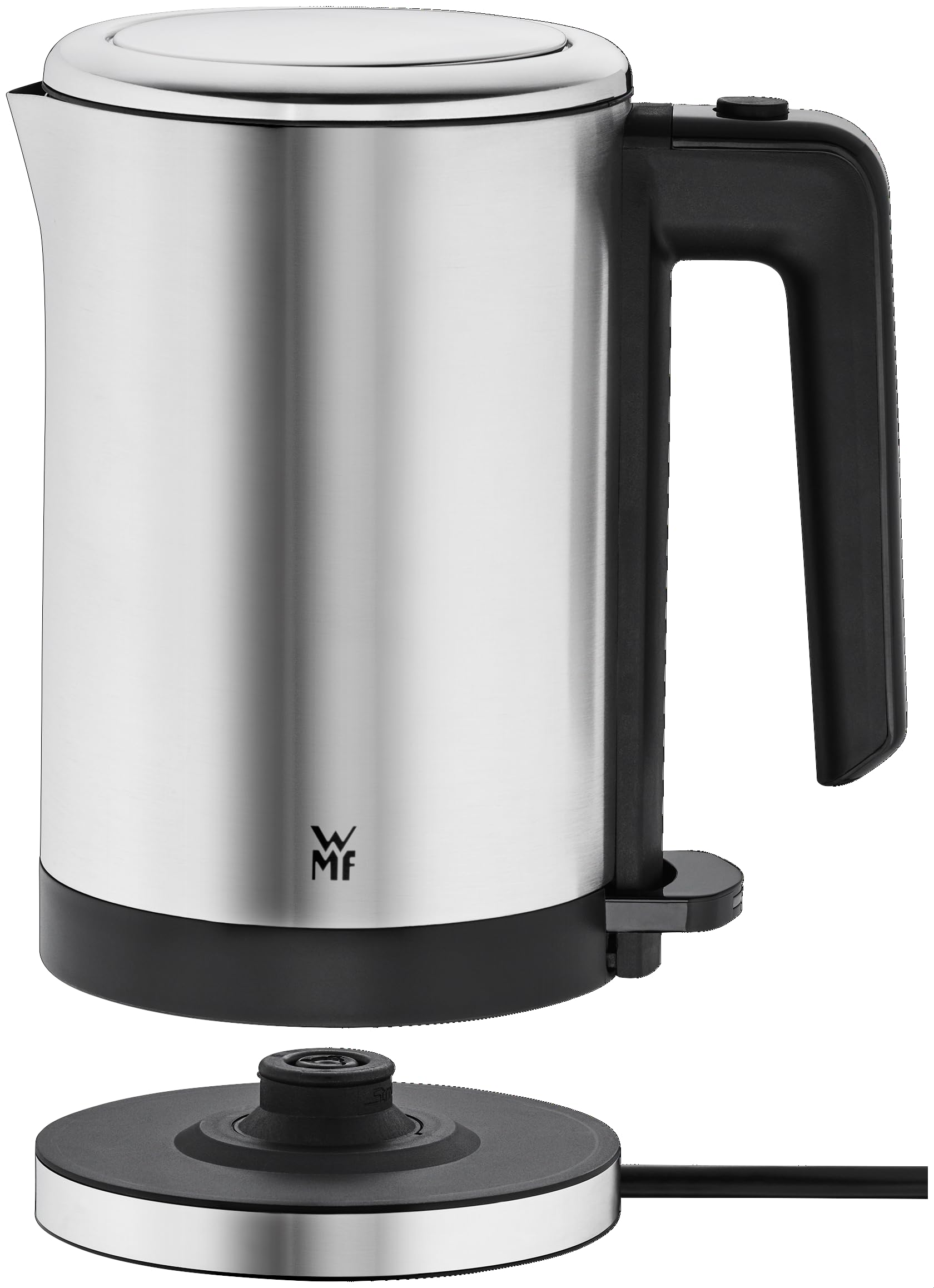 WMF Küchenminis Mini Reise-Wasserkocher Edelstahl 0,8l, elektrischer Wasserkocher mit Kalkfilter, 1800 W, kleiner Teekocher, edelstahl matt