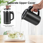 Towwoo 800ML Reisewasserkocher Klein, 600W 5 Minuten Schnelles Kochen Mini Edelstahl Wasserkocher, Überhitzungsschutz Leise Reise Mini Wasserkocher Elektrischer Kettle für Tee Kaffee Babymilch
